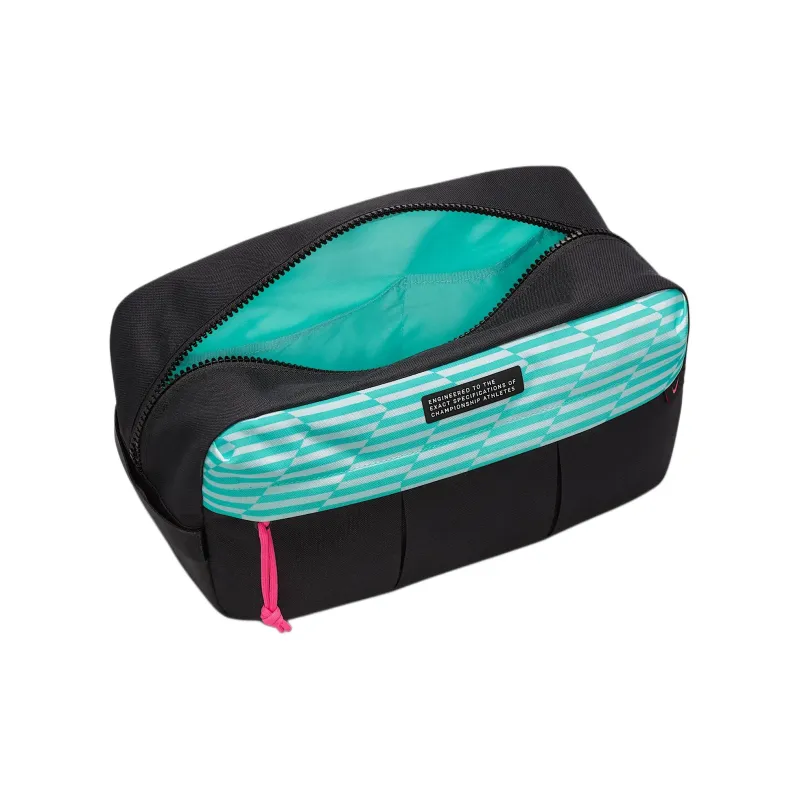 Nike Polyester Handbag Unisex Black & Aurora Green-3