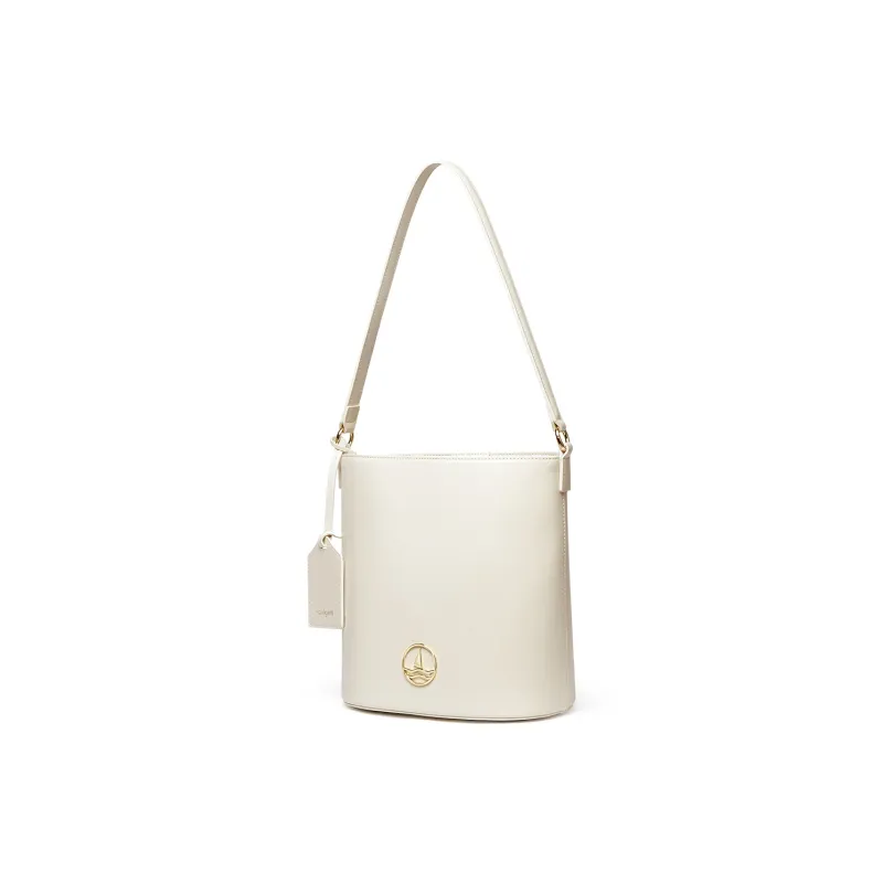 NAVIGARE Cow Split Leather Bucket Bag, Shoulder Bag Regular Women's Multicolor-1