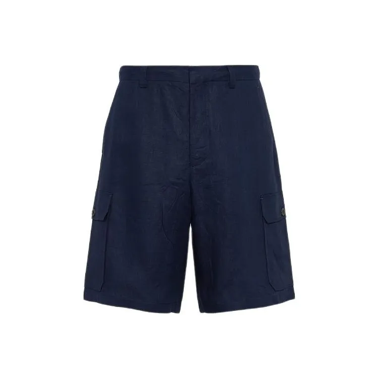 PRADA Logo Patch Cargo Shorts-0