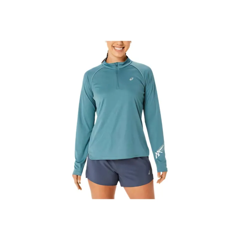 Asics Raglan Sleeve T Shirt Women's Mist Cyan-0