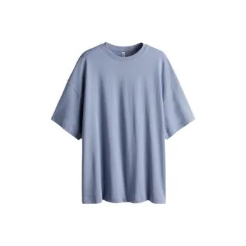 H&M T Shirt Women's Light Gray Blue