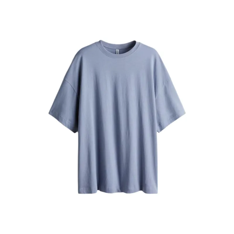 H&M T Shirt Women's Light Gray Blue-0