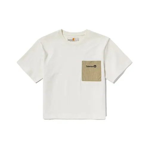Timberland Crop Tops Women's Vintage White