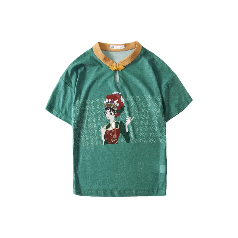 JK&JS Straight T-Shirt Women's Green-0