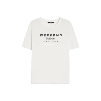 WEEKEND MaxMara Cabina Logo Embroidered Crewneck T Shirt