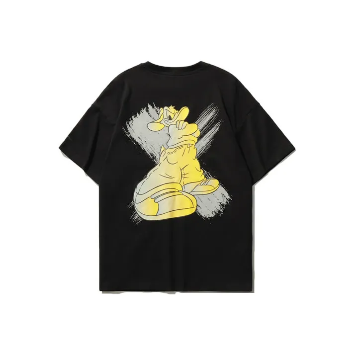 LiNing x Disney Collaboration Collection Sports Fashion Collection Drop Shoulder Sleeve T Shirt Women's Black-0