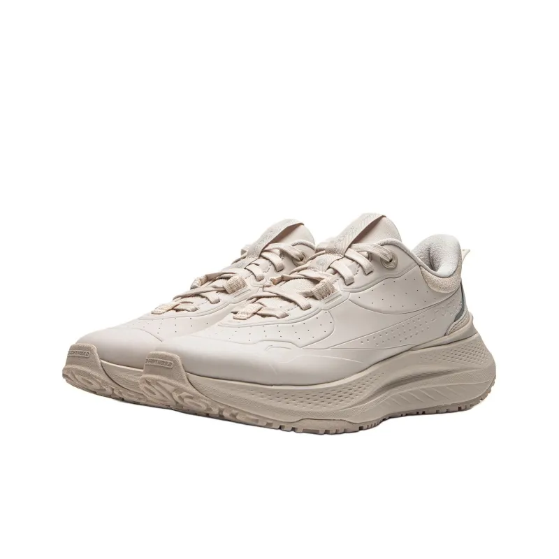 LiNing SOFT PLUS SHIELD Abrasion Resistant Slip Resistant Low Top Casual Shoes Women's Oat Gray-2