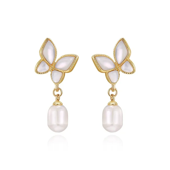 MCK Shell Clip On Earrings Women's-0