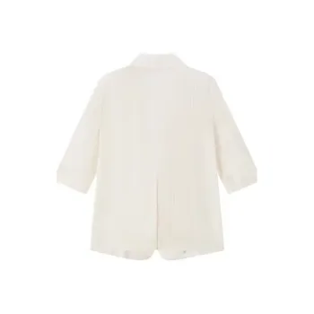 Taste The Color Cropped Coat Women's Milk White