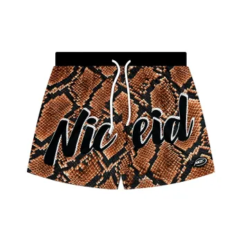 NICEID Basketball Shorts Men Python Snakeskin Print