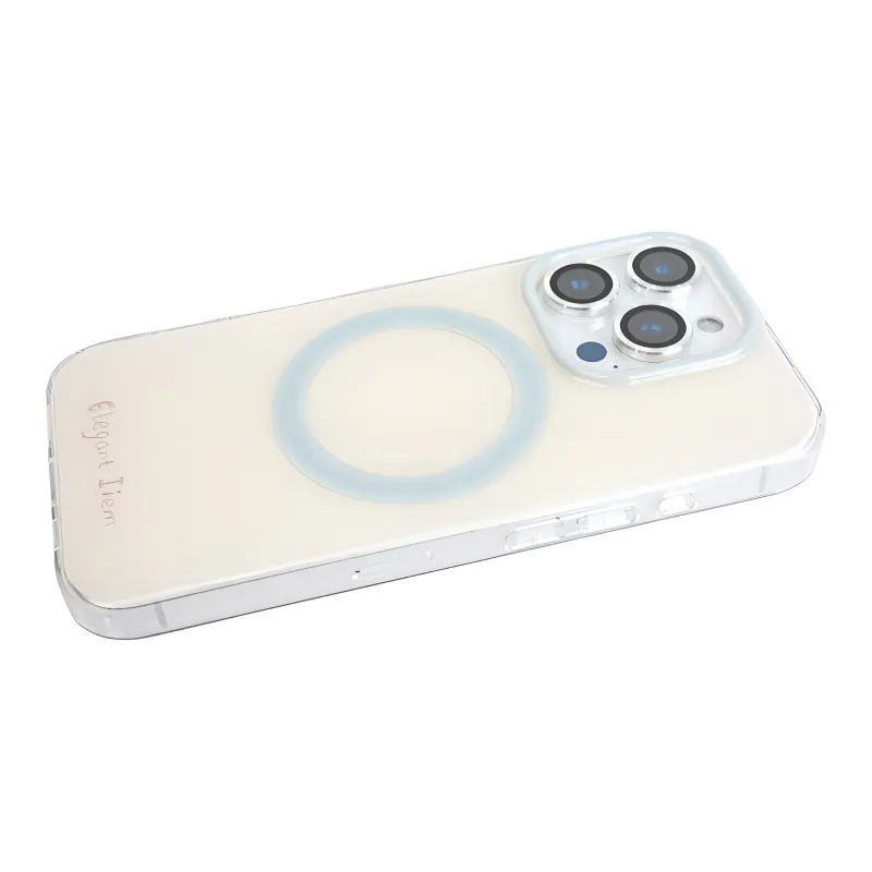 Sopi Acrylic Material Blue Apple Magnetic Stand Phone Cases Compatible With IPhone 16/15 Pro Max/Apple 13/14 Pro/Max-7
