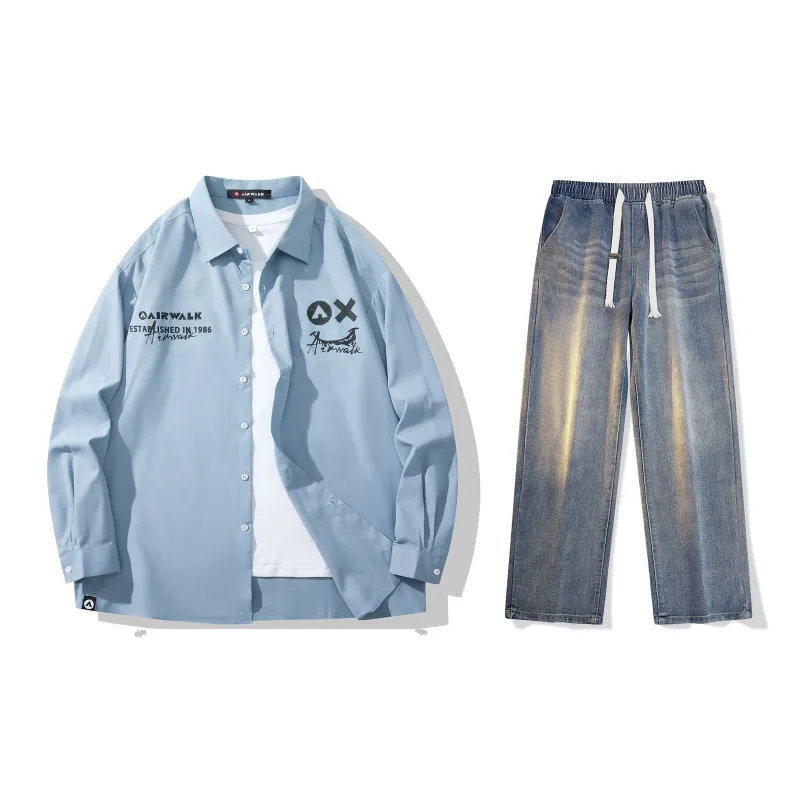 Airwalk Shirt Matching Sets Unisex-14