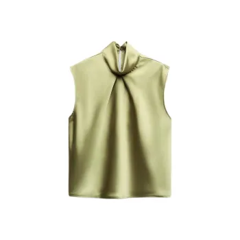 ZARA Tank Tops Women's Olive Green