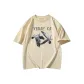 Apricot-Short-Sleeved-Chain Flying Bird Black