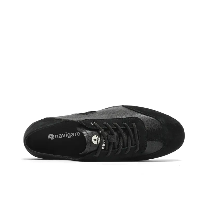 NAVIGARE Small Sailboat Non slip Lightweight Low Top Casual Shoes Men's Black-2