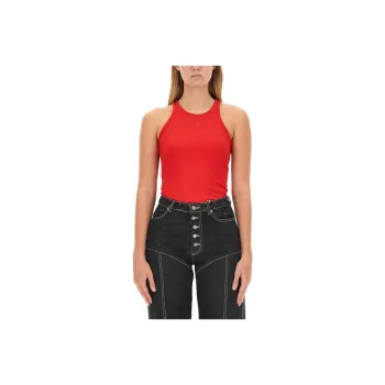 Marine Serre Tank Tops Women's Red