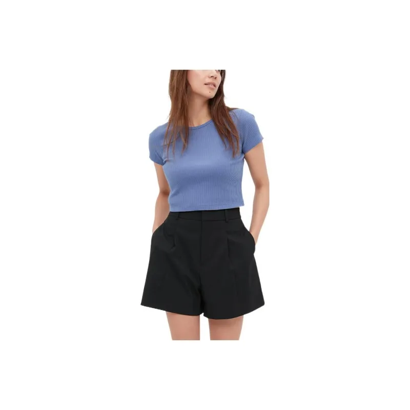 UNIQLO Crop Tops Women's Purple-0