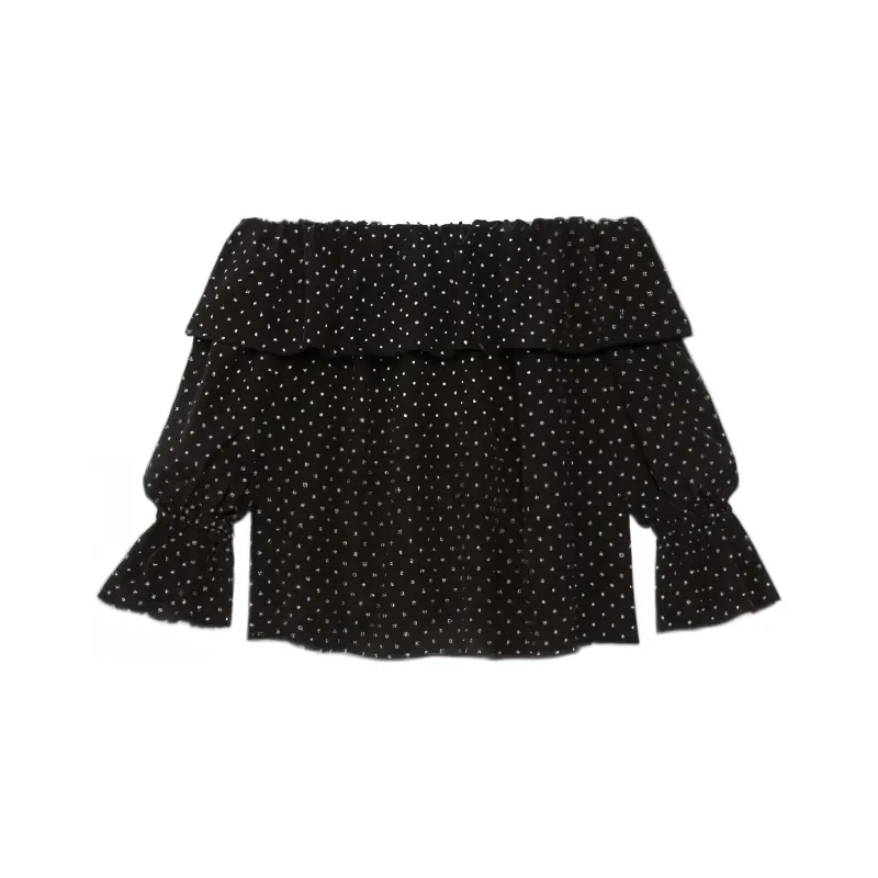 GUCCI Polka Dot print Off shoulder Blouse-0