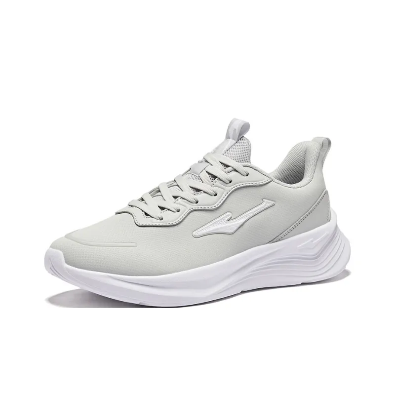 Erke Cushioning, Slip Resistant, Lightweight Low Top Casual Running Shoes Men's Gray White-1