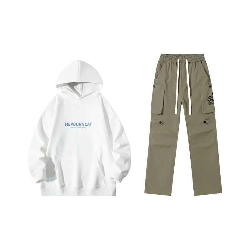 Hepburn Cat Sweatshirt Sets Unisex-7