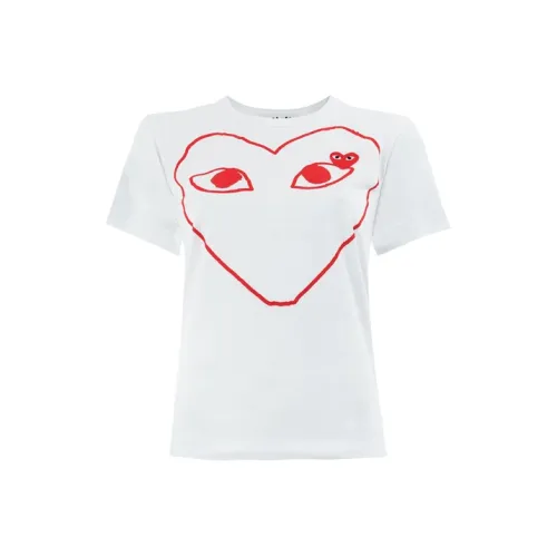 CDG Play T-Shirts Women's White