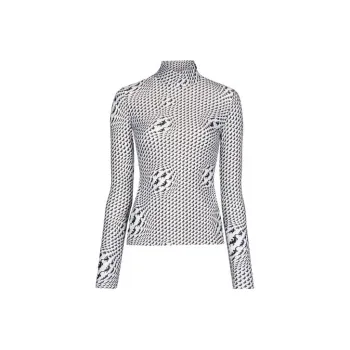 Marine Serre T-Shirts Women's Black/White