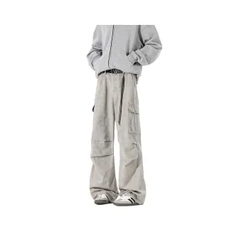 NEAR HERE Casual Pants Unisex Apricot