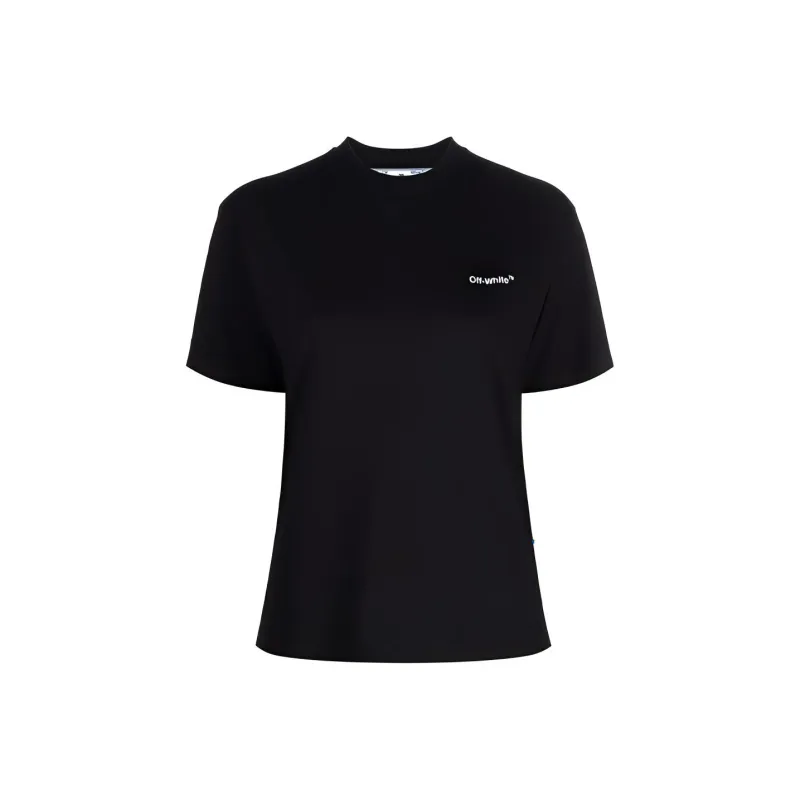 OFF WHITE Women'ss Diag Stripe T Shirt Black/White-0