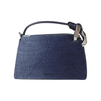 JW Anderson Corner Acid Wash Denim Zipped Crossbody Bag