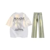 White Gray+Yellow Mud Jeans