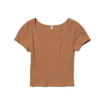 UNIQLO T Shirts Women's Camel