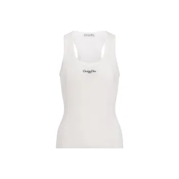 DIOR SS25 Spring Summer Ready to Wear Collection Tank Top Women's Ecru