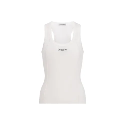 DIOR SS25 Spring Summer Ready to Wear Collection Tank Top Women's Ecru