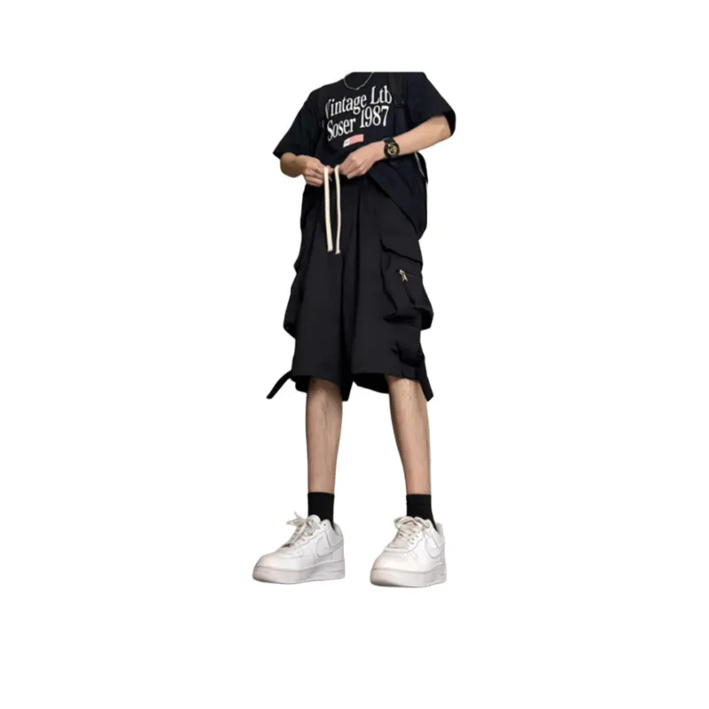 CORNILOT Casual Shorts Unisex Phantom Black-0