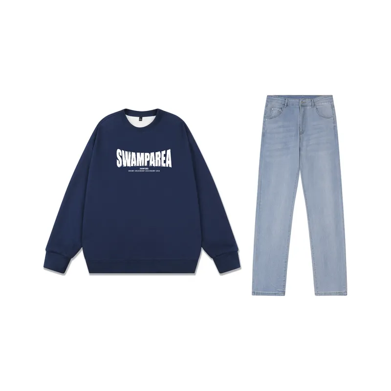 SWAMP AREA Sweatshirt Sets Unisex-44