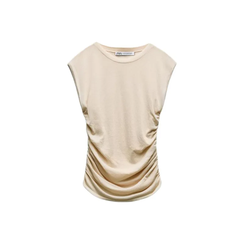 ZARA T Shirts Women's Beige-0
