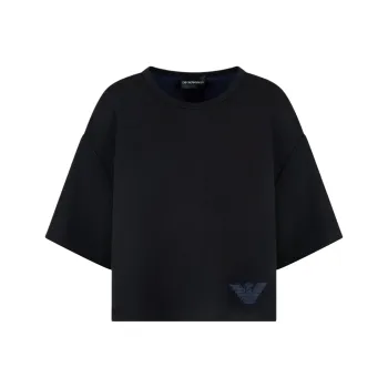 EMPORIO ARMANI Short sleeved Interlock Jersey Sweatshirt