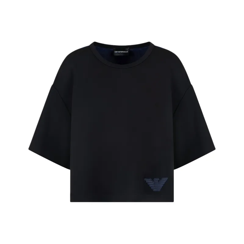 EMPORIO ARMANI Short sleeved Interlock Jersey Sweatshirt-0