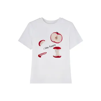 TIBINB Regular T Shirt Women's White