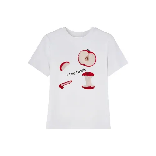 TIBINB Regular T Shirt Women's White