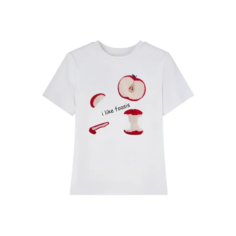 TIBINB Regular T Shirt Women's White-0