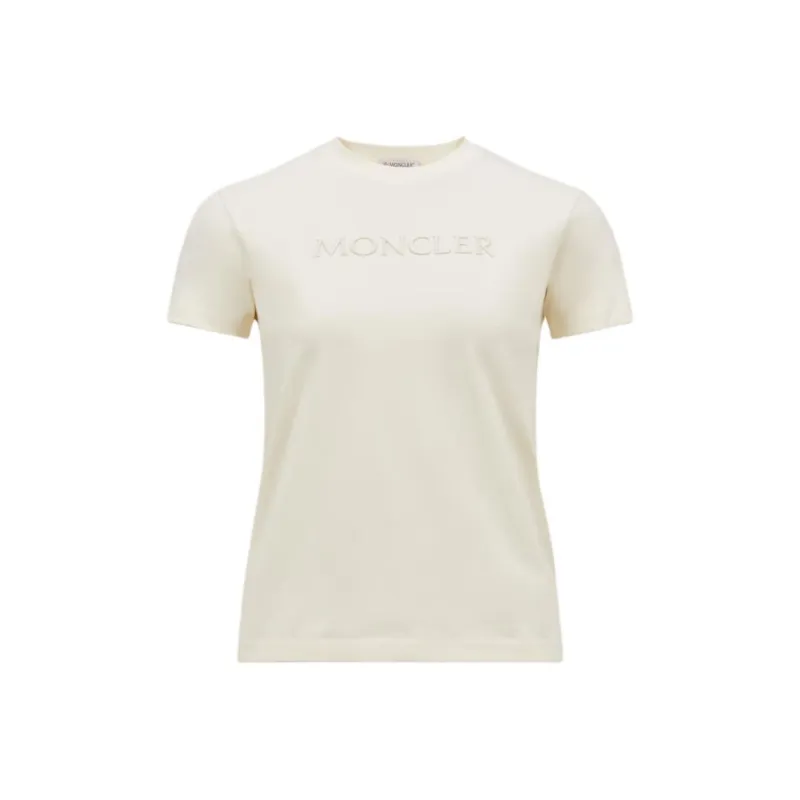 Moncler Logo Embroidered Crewneck T Shirt-0