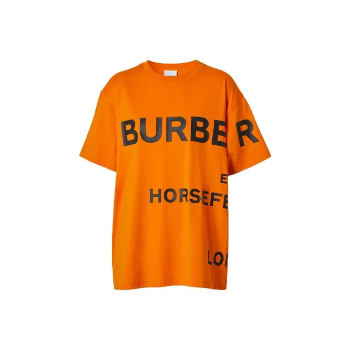 Burberry Drop Shoulder Sleeve T Shirt Women's Orange-0