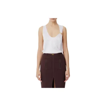 Elisabetta Franchi Shiny Jersey Tank Top
