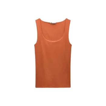ZARA Tank Tops Women's Orange