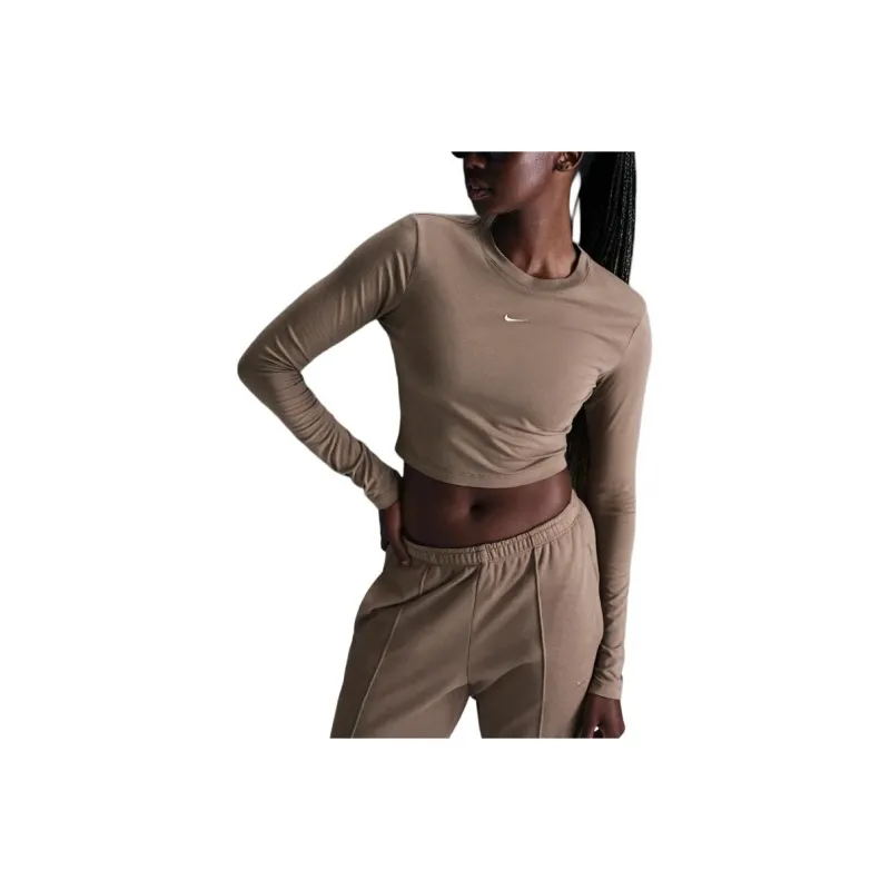Nike Clothing T Shirts Women's Brown-0