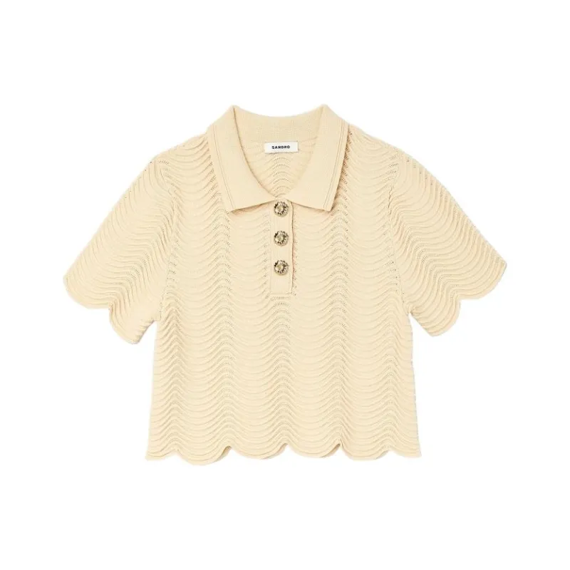 Sandro Regular T Shirt Women's Natural-0