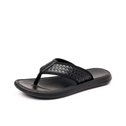 Shiozawa Stitching Quick Dry Flip Flops Men's Black