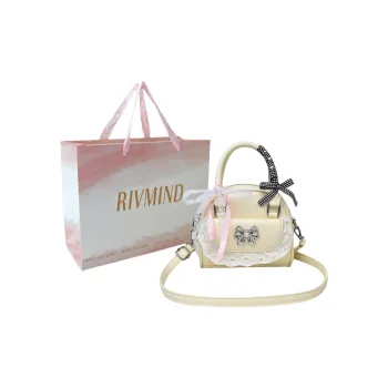 RIVMIND PU Handbag Regular Women's Ecru/Silver/Blue/Pink/Black