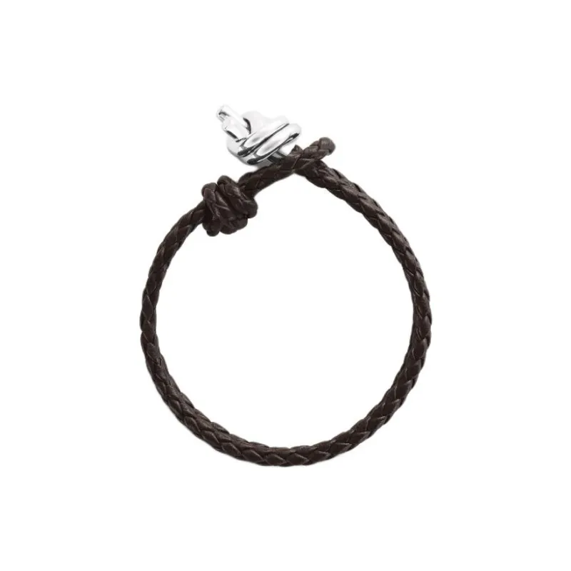 Bottega Veneta Knot Detailed Braided Bracelet-1